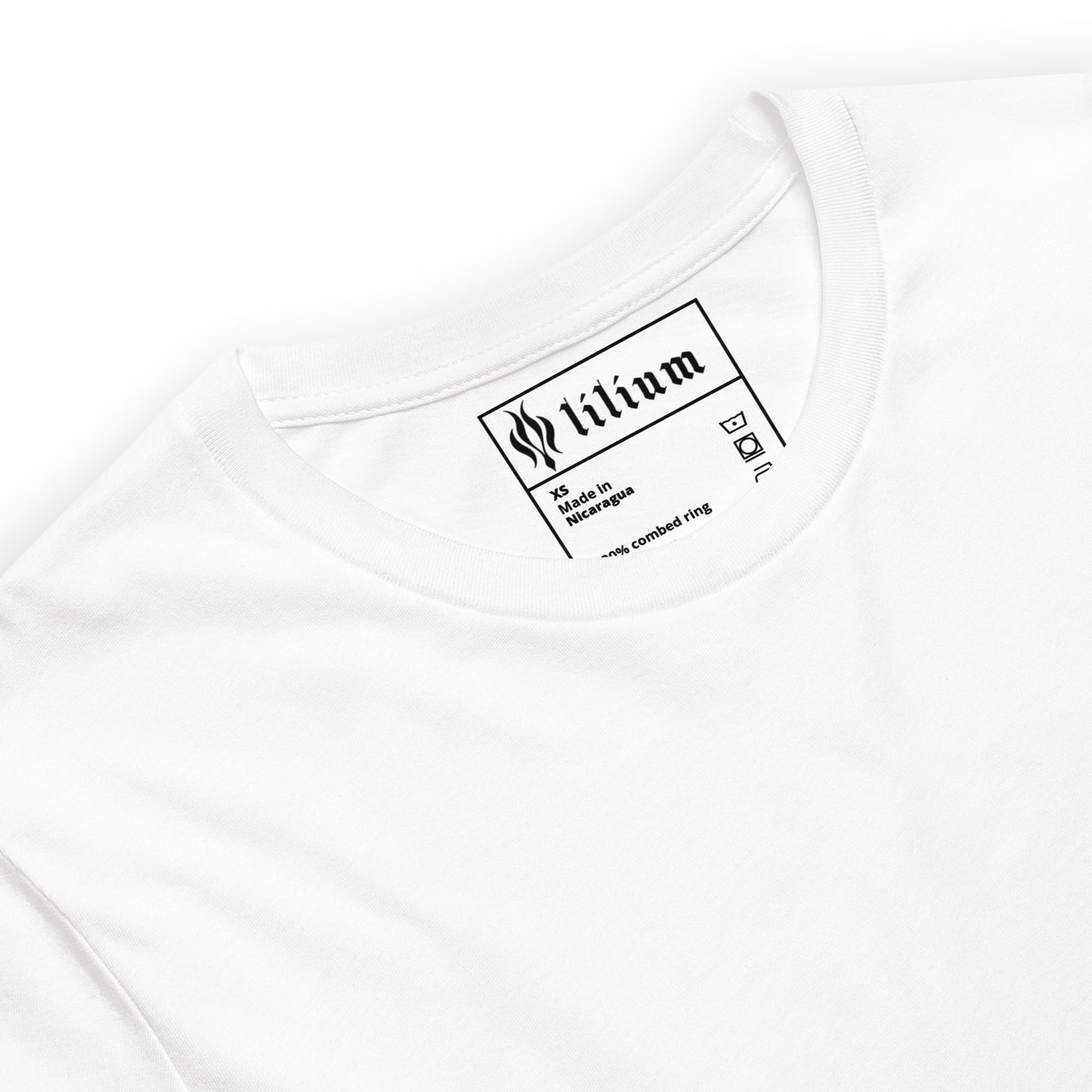 Quiet Threads White Embroidery T-Shirt (Unisex)